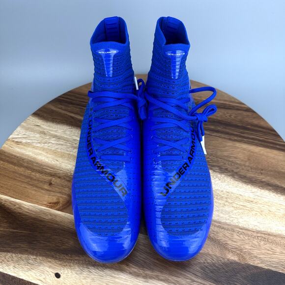 Under Armour Highlight 2 Men\'s Size 10.5 MC Knit Royal Blue Football Cleats NEW main image 4